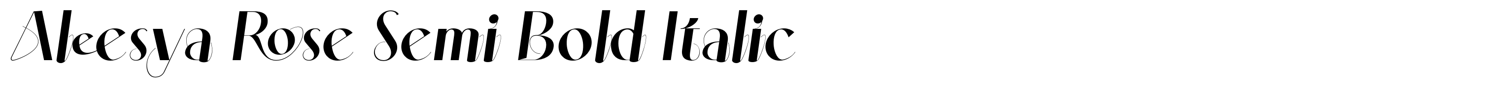 Aleesya Rose Semi Bold Italic